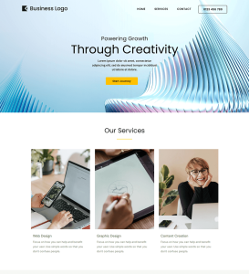 Professional website design example for small businesses by Clixpert